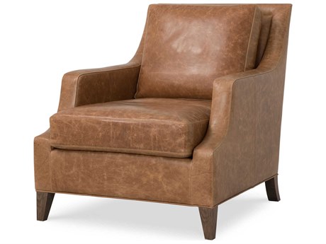 Century Furniture Trading Company Brown Leather Club Chair