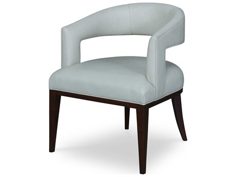 Century Furniture Trading Company White Upholstered Arm Dining Chair