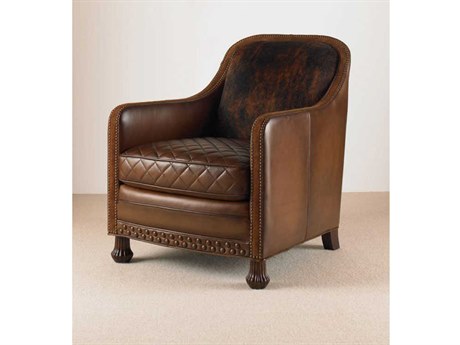 Century Furniture Trading Company Brown Leather Accent Chair