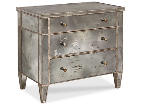 Century Furniture Grand Tour Silver Leaf Oak Wood Accent Chest
