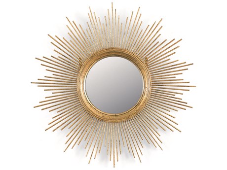 Century Furniture Grand Tour Antique Gold Round Wall Mirror