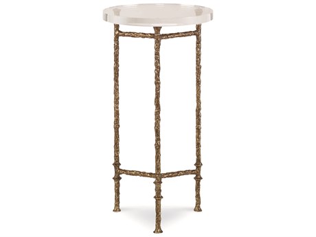 Century Furniture Grand Tour Round Aged Patina Acrylic End Table