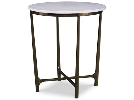 Century Furniture Grand Tour Round Faux Stone End Table