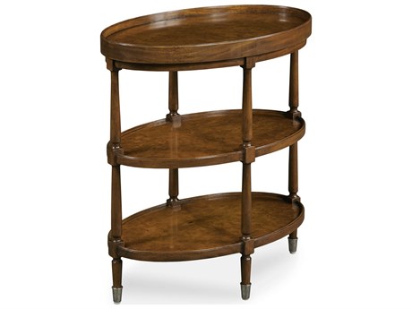 Century Furniture Grand Tour Oval Wood Pewter End Table