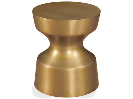 Century Furniture Grand Tour Round Metal Brass End Table
