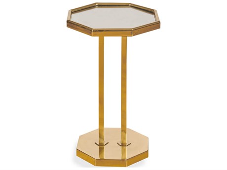 Century Furniture Grand Tour Octagon Mirror Brass End Table