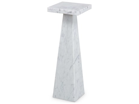 Century Furniture Grand Tour 8" Square White Grey Marble End Table