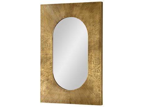 Century Furniture Grand Tour Brass Rectangular Shae Wall Mirror
