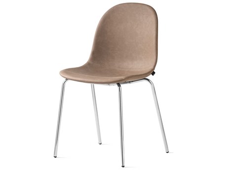 Connubia Academy Leather Gray Upholstered Side Dining Chair