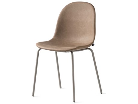 Connubia Academy Leather Brown Upholstered Side Dining Chair