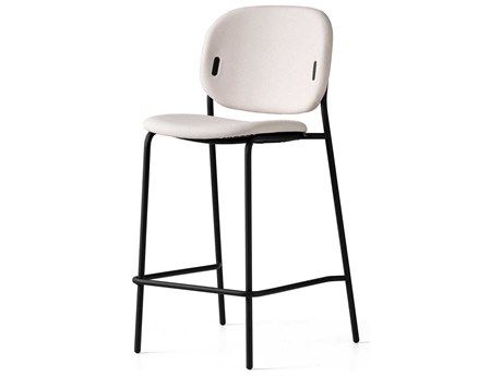 Connubia Yo! Upholstered Sand Matt Black Bar Stool