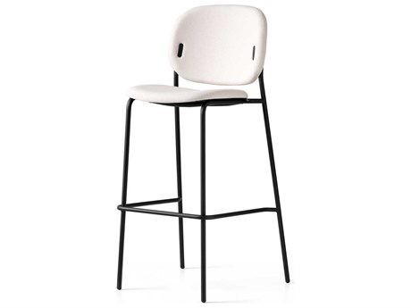 Connubia Yo! Upholstered Sand Matt Black Bar Stool