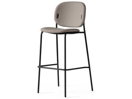 Connubia Yo! Upholstered Taupe Matt Black Bar Stool