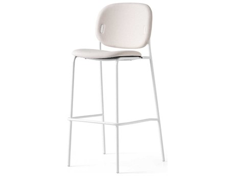 Connubia Yo! Upholstered Sand Matt Optic White Bar Stool