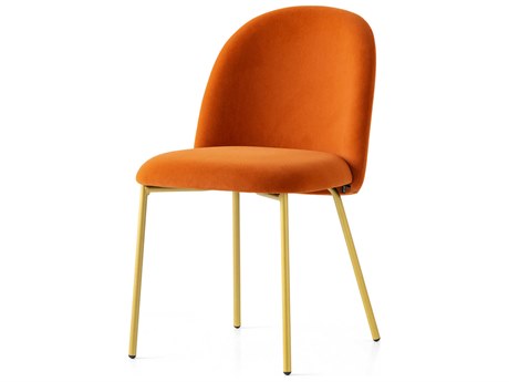 Connubia Tuka Brass Upholstered Side Dining Chair