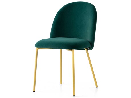 Connubia Tuka Brass Upholstered Side Dining Chair