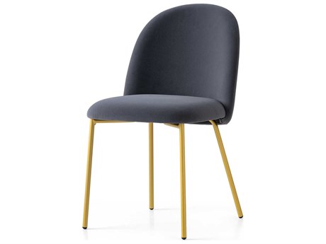 Connubia Tuka Brass Upholstered Side Dining Chair