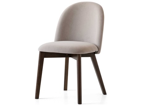 Connubia Tuka Beech Wood Beige Upholstered Side Dining Chair