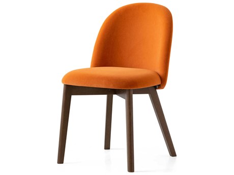 Connubia Tuka Beech Wood Gray Upholstered Side Dining Chair