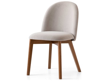 Connubia Tuka Beech Wood Beige Upholstered Side Dining Chair