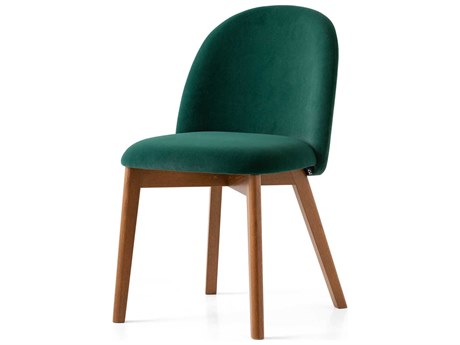 Connubia Tuka Beech Wood Brown Upholstered Side Dining Chair