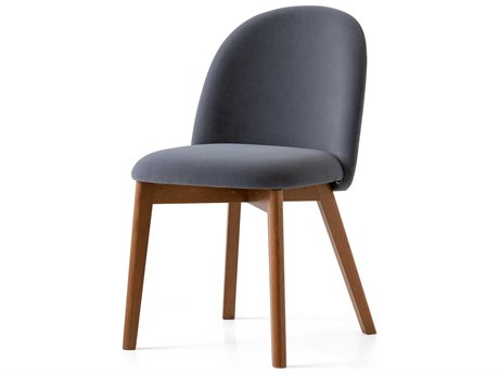 Connubia Tuka Beech Wood Brown Upholstered Side Dining Chair