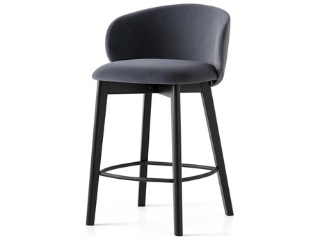 Connubia Tuka Upholstered Beech Wood Grey Graphite Counter Stool