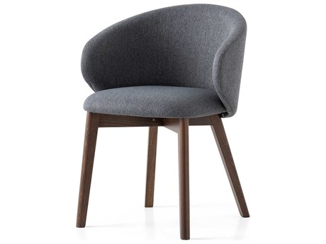 Connubia Tuka Beech Wood Black Upholstered Side Dining Chair