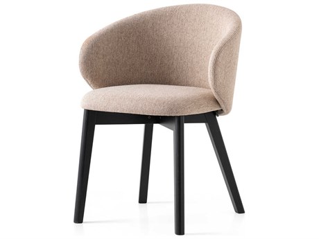 Connubia Tuka Beech Wood Beige Upholstered Side Dining Chair
