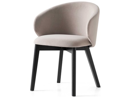 Connubia Tuka Black Upholstered Side Dining Chair