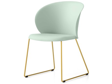 Connubia Tuka Brass Upholstered Side Dining Chair