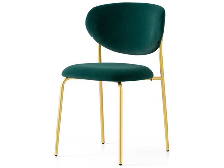 Connubia Cozy Brass Upholstered Side Dining Chair
