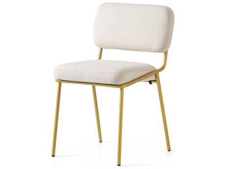 Connubia Sixty Brass Upholstered Side Dining Chair