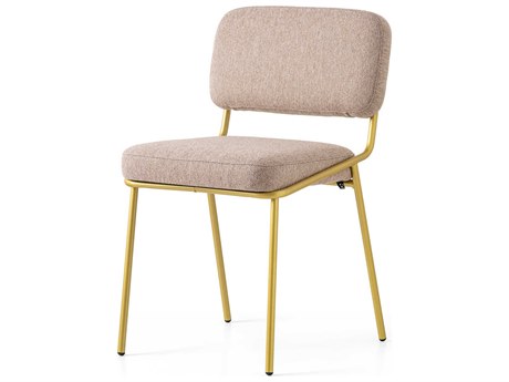 Connubia Sixty Brass Upholstered Side Dining Chair