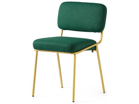 Connubia Sixty Brass Upholstered Side Dining Chair
