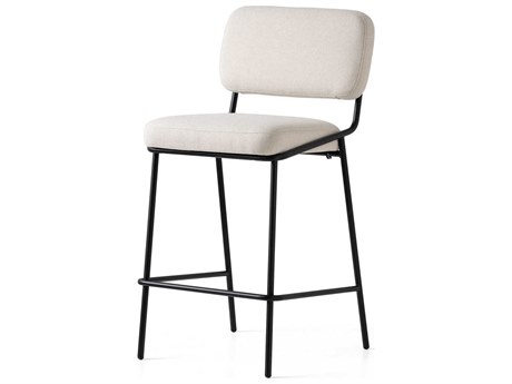 Connubia Sixty Upholstered Sand Matt Black Counter Stool