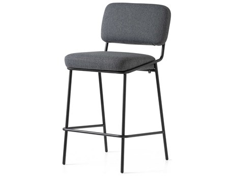Connubia Sixty Upholstered Black Matt Counter Stool