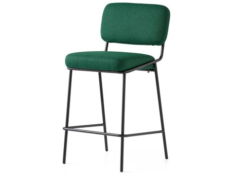 Connubia Sixty Upholstered Forest Green Matt Black Counter Stool