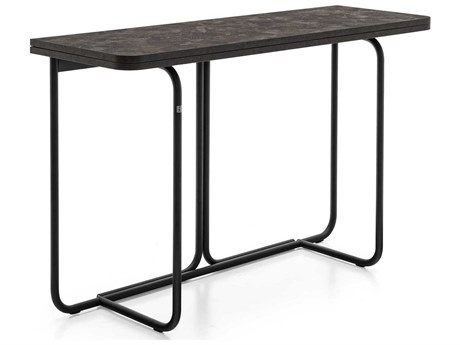 Connubia Dee-j Rectangular Metal Oxide Bronze Matt Black Dining Table