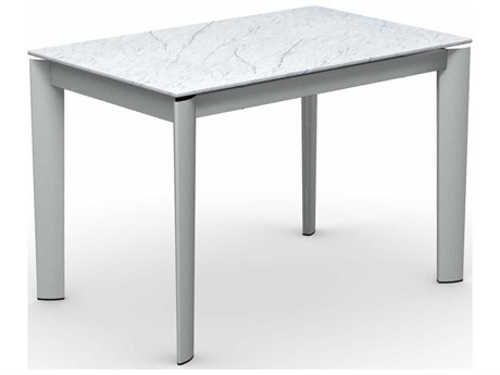 Connubia Lord Rectangular White Alpi Marble Matt Optic Dining Table