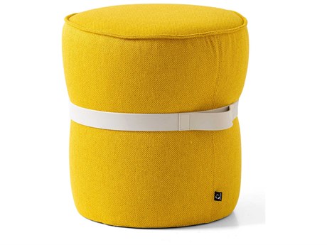 Connubia Pof Lemon Yellow Upholstered Ottoman