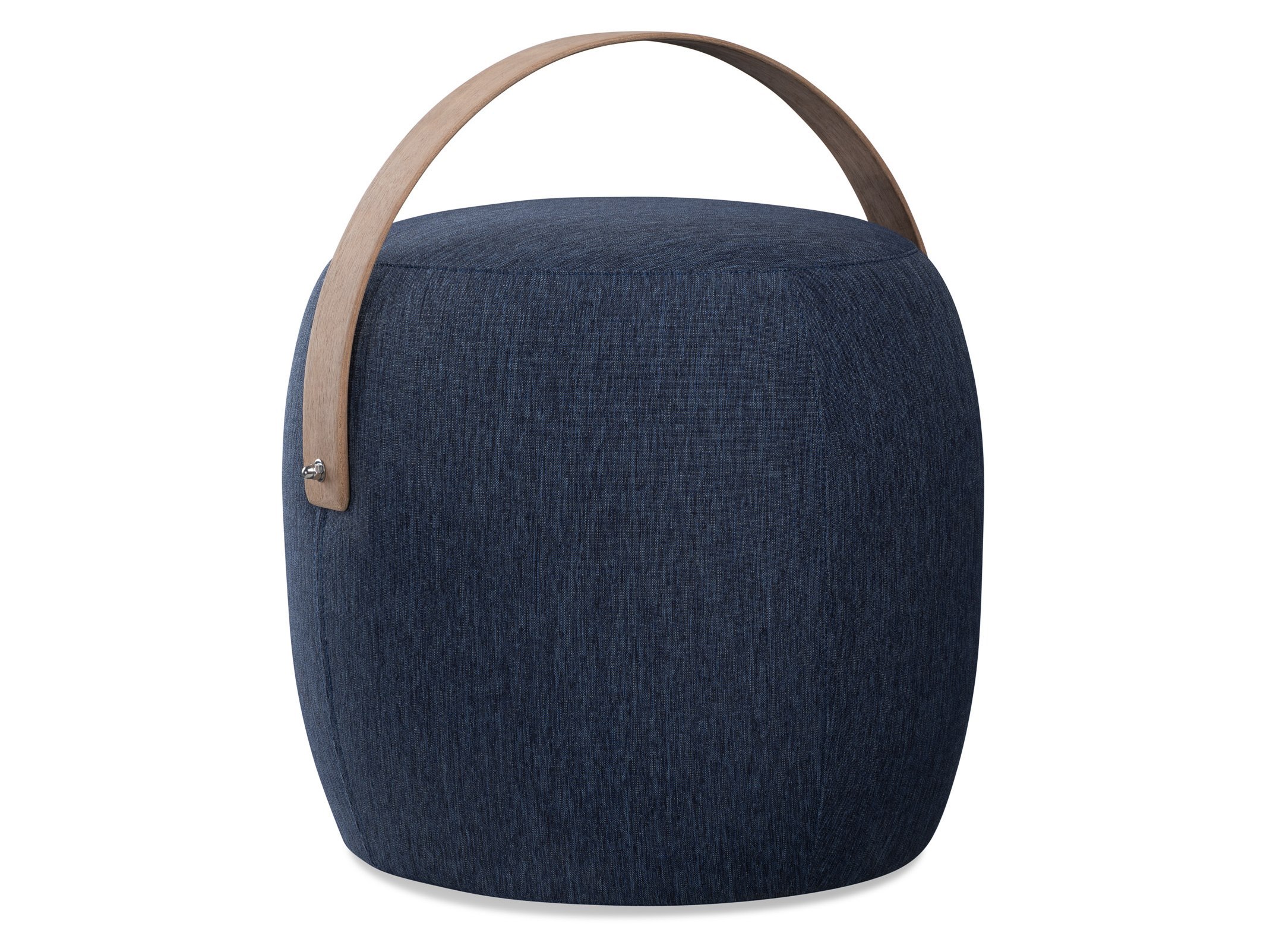 CO9 Design 20" Upholstered End Table / Pouf Indigo