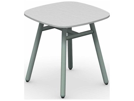 Connubia Outdoor Yo Matt Thyme Green / Slate White Aluminum Ceramic Square End Table