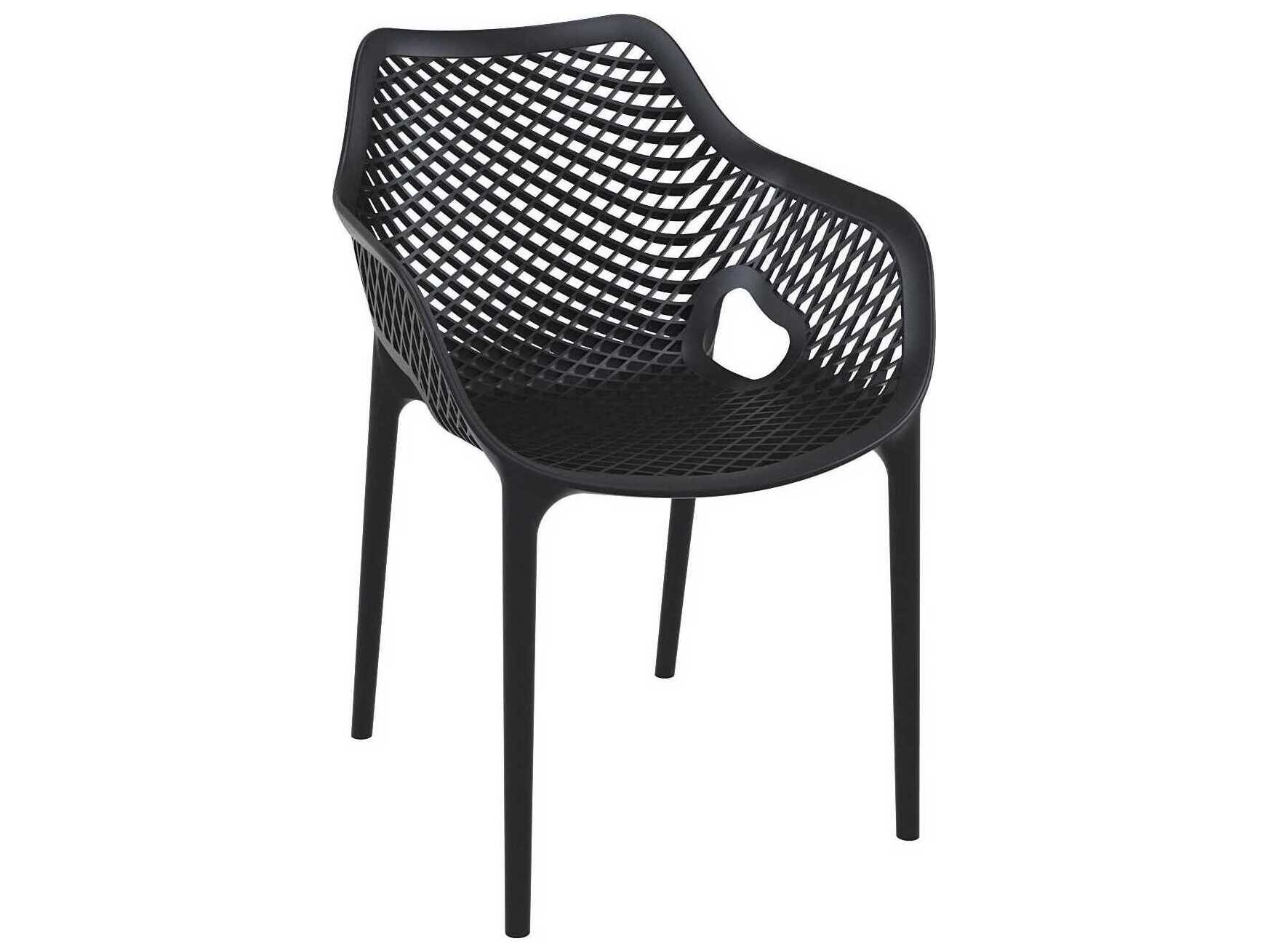 Compamia Air Black Polypropylene Resin Dining Chair (Set of 2)