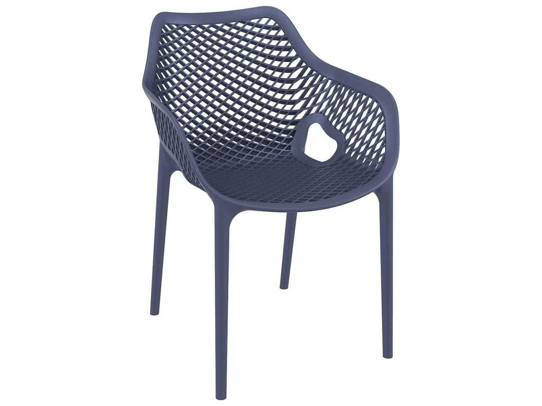 Compamia Air Dark Gray Polypropylene Resin Dining Chair (Set of 2)