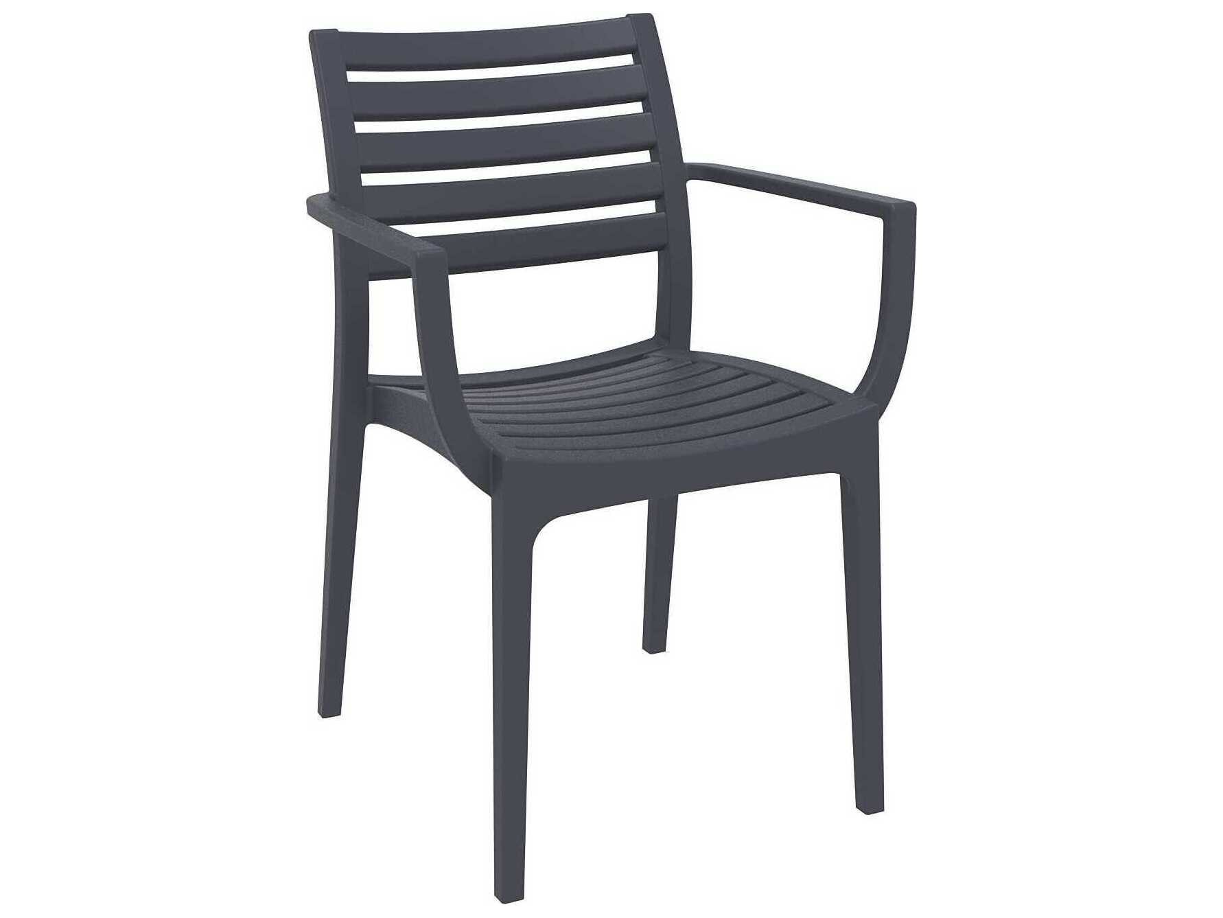 Compamia Artemis Dark Gray Polypropylene Dining Chair (Set of 2)