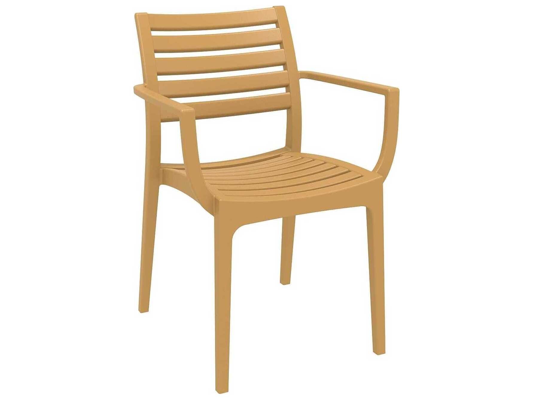 Compamia Artemis Teak Brown Polypropylene Dining Chair (Set of 2)