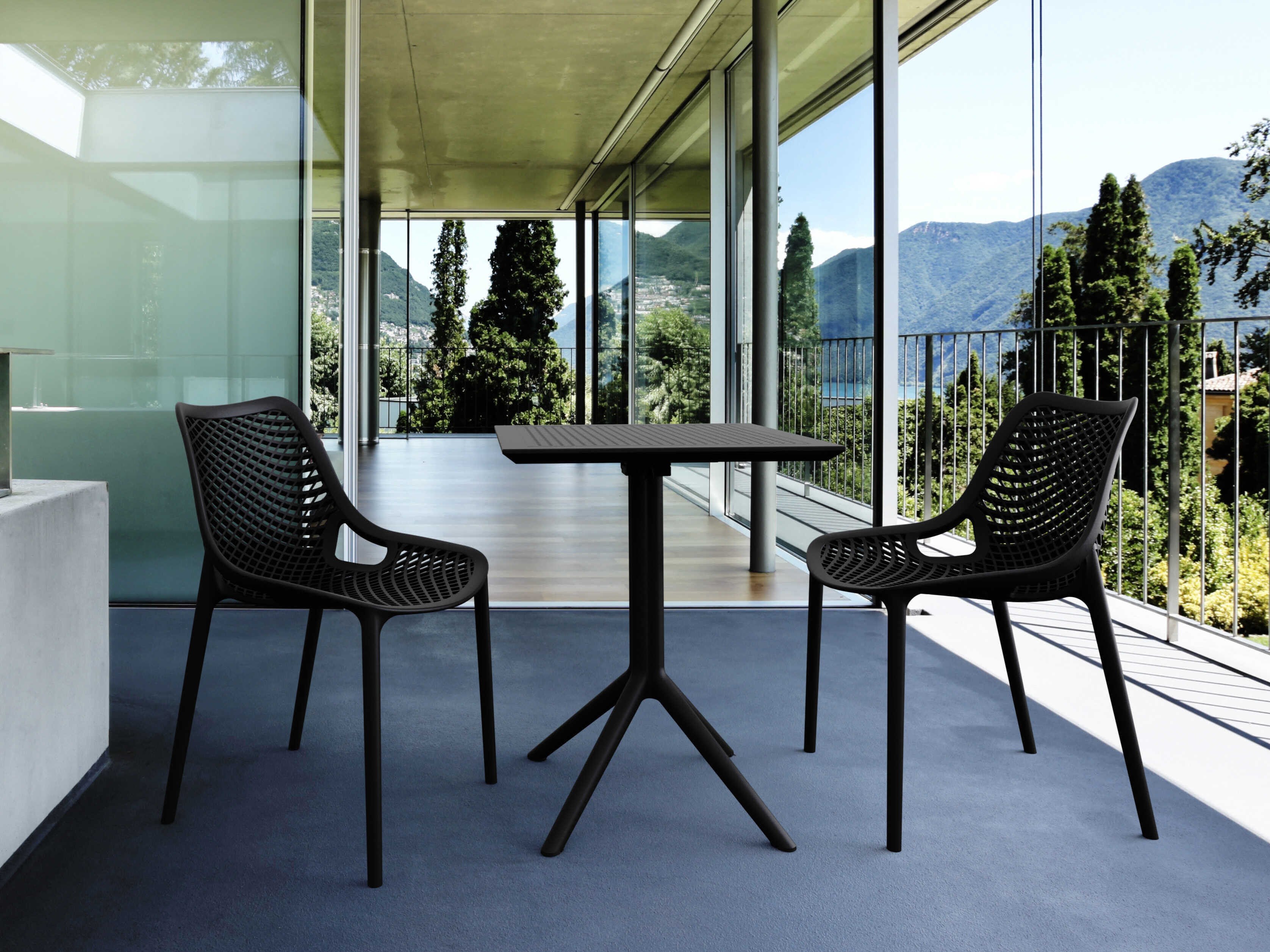 Compamia Air Black Polypropylene Dining Set
