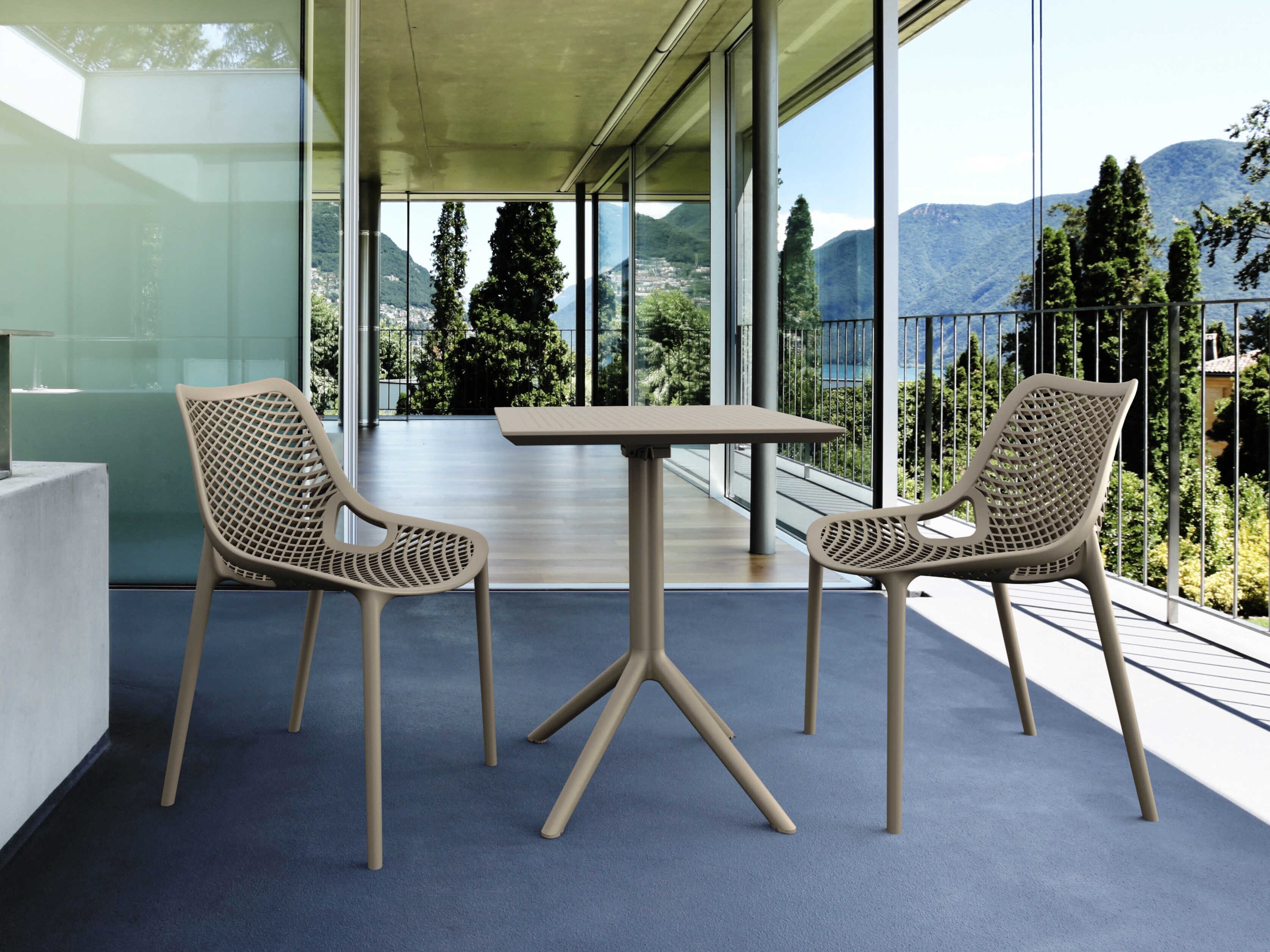 Compamia Air Taupe Polypropylene Dining Set