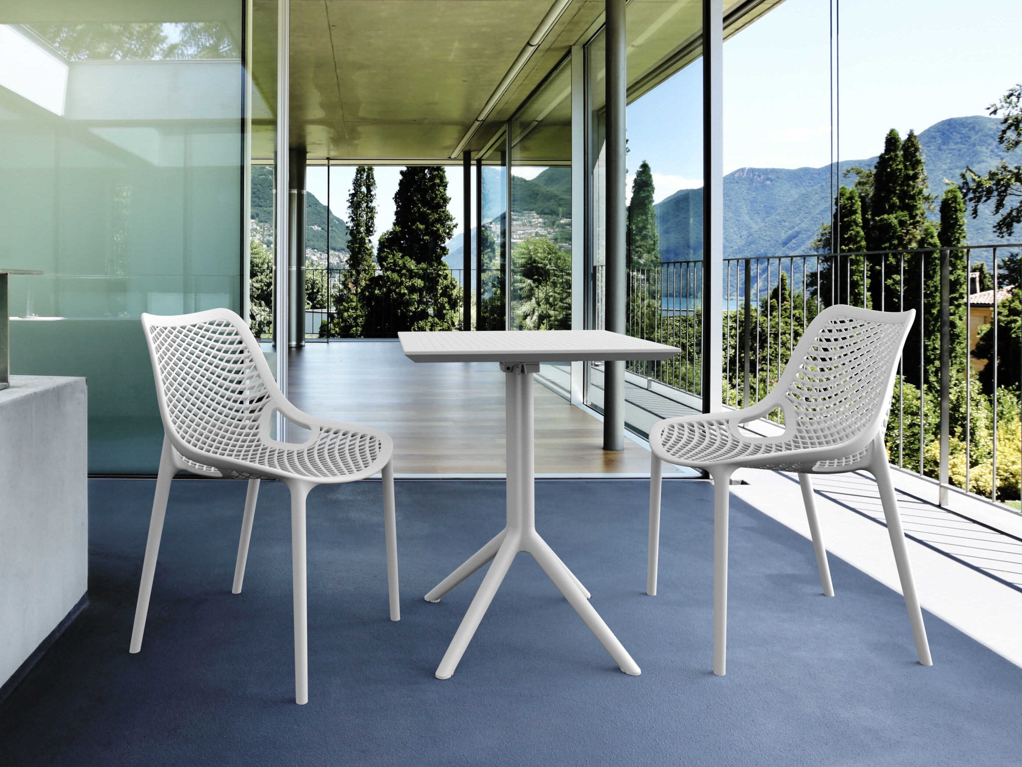 Compamia Air White Polypropylene Dining Set
